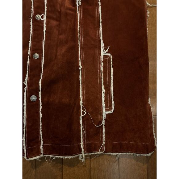 Vintage M. Julian Wilsons Leather distressed patchwork lined brown vest size XL - Picture 13 of 16